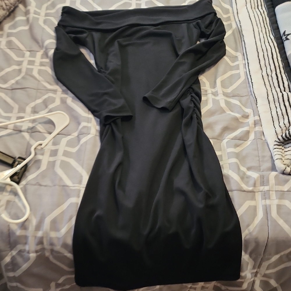Moda International Black Long Sleeve Dress
